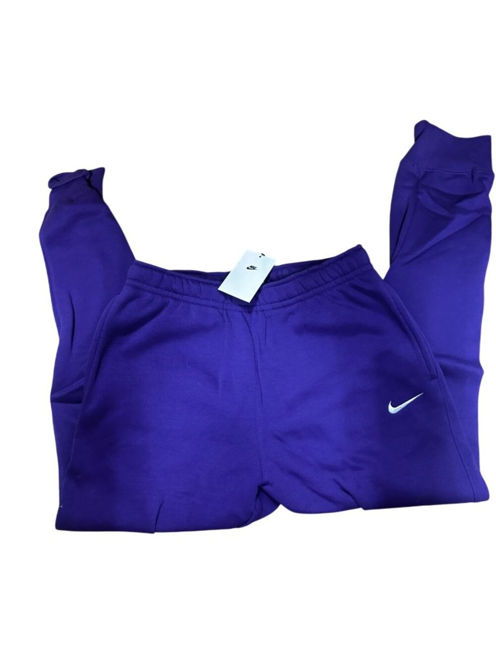 Nike Mens Purple Training Sweatpants Medium Cotton Blend